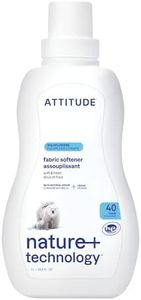 ATTITUDE Laundry Fabric Softener Liquid, Vegan and Naturally Derived Detergent, Plant Based, HE Washing Machine Compatible, Wildflowers, 40 Loads, 33.8 Fl Oz