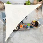 Sunnylaxx 3 x 3 x 4.25 m Triangular Sun Protection Awning, Colour Cream, 95% UV Protection, for Outdoor Use, Garden