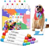 10 Color Washable Dog Hair Dye Paint Temporary Pet Fur Markers Safe Hair Color Crayons for Small to Large Boy & Girl Puppy Stuff Accessories, Funny Birthday Gifts to Cat Lovers for Christmas