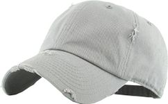 KBETHOS Vintage Washed Distressed Cotton Dad Hat Baseball Cap Adjustable Polo Trucker Unisex Style Headwear (Vintage) Light Gray Adjustable