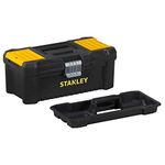 STANLEY STST1-75515 12.5'' Essential Tool Box with Metal Latch (Black and Yellow)