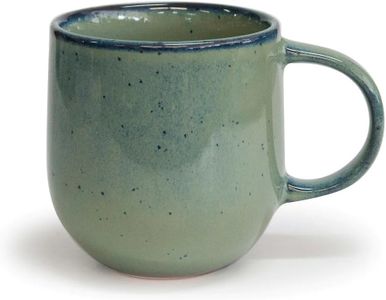 Handcrafted Stoneware Mug I Handmade Cup with Handle I Microwave & Dishwasher Safe I Toxic Free I Mugs Suitable for Coffee, Tea, Cocoa, Housewarming Gift - 380ml (Pistachio)