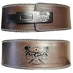 Arsa Fitness Weightlifting Adjustable Lever Belt for Men & Women Real Cow Hide Leather for Powerlifting Back Support Workout Deadlifts Squats 13MM Thickness 4" Width - CHAMELEON (LARGE)