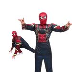 Wanna Party WP Halloween Muscular Cosplay Spiderman Costume Full Bodysuit Removable Head Cover Breathable For Adult Jumpsuit - Nylon, Red