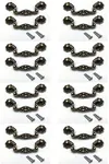 Susenya Pull Handles for Dresser Drawers, Bail Drop Drawer Pulls,Bathroom Cabinet Handles,with Screws,Zinc Alloy,3.78" Hole Spacing,Bronze,16pcs