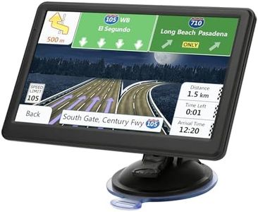 GPS Navigator for Car Truck RV, Latest 2025 Map 7-inch Touchscreen Car GPS Navigation, Real-time Voice Steering with Speed and red Light warnings/Custom Truck Routing, Free Lifetime map Updates