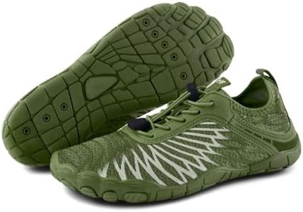 HF Signature Pro Healthy & Non-Slip Breathable Barefoot Shoes, Flexible Lightweight Daily Wear Walking Shoes Unisex Army Green