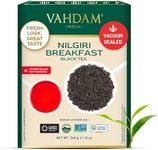 VAHDAM, Nilgiri Breakfast Black Tea (150+ Cups/12oz) ROBUST & FLAVORY Loose Leaf Tea | Unblended Single Origin Black Loose Leaf Tea | Vacuum Sealed Pack