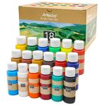 Artecho Acrylic Paint Acrylic Paint Set for Art, 18 Colors 2 Ounce/59ml Basic Acrylic Paint Supplies for Wood, Fabric, Crafts, Canvas, Leather&Stone