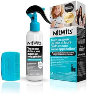 NitWits Spray Anti-Poux et Lentes, Traitements Anti-Poux, 120ml, Méthode Alternative aux Peignes à Poux et au Shampooing Antipoux