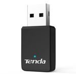 Tenda U9 AC650 Wi-Fi Dongle – Dual Band Wireless USB Adapter for PC, Desktop and Laptop – Mini Size – Plug & Play – Supports Windows XP/7/8/8.1/10/11, Black