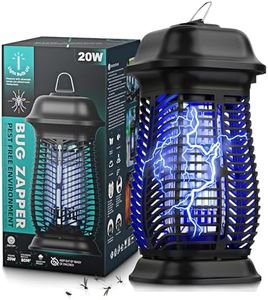 20W Bug Zapper Outdoor, Fly Traps for Indoors with Powerful 3U Shape Light Bulb, Waterproof Fly Zapper, Electric Mosquito Killer for Home, Backyard, Patio (100, Volts)