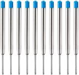 MengRan 3.9'' Ballpoint Pen Refills, 0.7 MM Medium Point, Parker Compatible Pen Refill, (Blue Ink,Pack of 10)