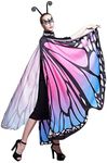 Butterfly Wings Shawl Halloween Costume Ladies Cape (pink)