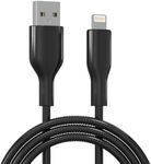 Metal Braided Chew Proof iPhone Lightning Cable - MFi Certified 6FT USB to Lightning Cat Chew Proof iPhone Charger Cord with Data Sync for iPhone 14 13 12 11 8 7 6 5