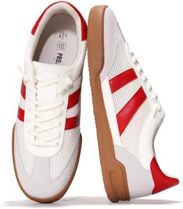 Project Cloud Mens Shoes – Memory Foam Insole Mens Sneakers – Lightweight & Non Slip Lace Up Casual Shoes for Men – Everyday Fashion Men Sneakers (HISVERDICT,Red,7.5)