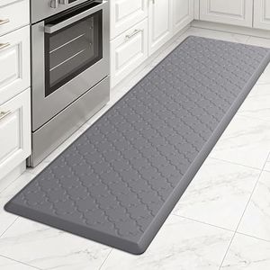 FYATHM Kitchen Mat Cushioned Anti Fatigue for Floor, Non-Slip Waterproof Comfort Rug for Kitchen Sink, Standing Desk & Laundry, 17.3"x60", Grey