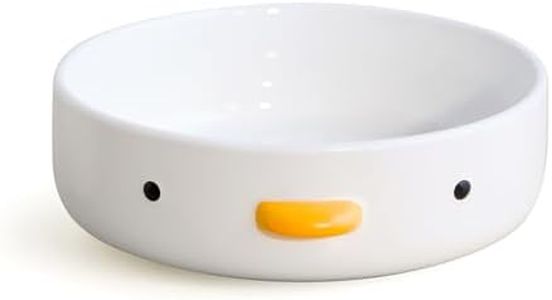 PURROOM Cute Duck 8.6'' Fruit Bowl, Handmade Glaze Large Ceramic Salad Plate, Flat Bottomed Bowl, Home Family, Friend.