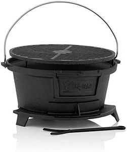 BBQ-Toro Parrilla de Hierro Fundido Estilo "Hibachi" I Parrillas de Mesa Portátiles I Mini Barbacoa