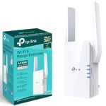 TP-Link AX3000 Dual Band Mesh Wi-Fi 6 Range Extender, Broadband/Wi-Fi Extender, Wi-Fi Booster/Hotspot with 1 Gigabit Port, 160 MHz Channels, Built-In Access Point Mode, Easy Setup, UK Plug (RE705X)