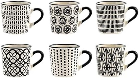H&h set 6 tazze caff vhera in stoneware cc 90