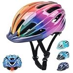 Kids Bike Helmet, Bike Helmets for Kids with Light and Visor for Boys Girls Bike Helmet Kids Cycle Helmet Kids Childrens Bike Helmet Bicycle Cycling Helmet Kids (50-57CM)