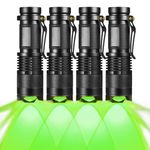 RaySoar 4 Pack Single 1 Mode 150 Yard Green Hunting Light Flashlight LED Flashlight Green Light Coyote Hog Varmint Predator Light for Night Hunting Observation