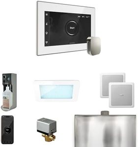 Mr Steam XDream Steam Shower Ctrl Pkg w/iSteamX Control and Steamhead in White Polished Chrome