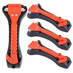 Jetcloud 4 Pack Car Safety Hammer Antiskid Car Emergency Window Break Escape Hammer Safety Seat Belt Cutter Tool Saving Survival Kit