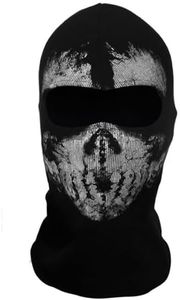 Goekhyrani Scary Skull Skeleton Masks Scary Balaclava Ghost Headwear Cosply Costume Halloween Party Raves Full Face Mask Ghost
