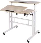 DlandHome Sit-Stand Desk Cart Mobil