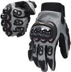 Enovoe Motorcycle Gloves - Motorcycle Gloves Touchscreen Sturdy Craftsmanship - Enhanced Protection Motocross Gloves - Summer Ready Outdoor Riding Gloves - Pair of Large -Gray