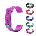 AGZHU Replacement Straps Bands, Adjustable Straps, Colorful Watchband Accessory Replacement Straps Fitness Tracker for ID115Plus HR Smart Watch Purple