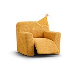 Menotti Sanitised Recliner Cover - Recliner Chair Cover - Armchair Slipcover - Soft Fabric Slipcover - Wingback Recliner Stretch Furniture Protector - Microfibre - Mango (Recliner Chair)