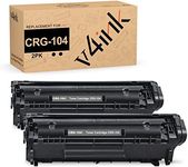 V4INK 2PK Compatible Toner Cartridge Replacement for Canon 104 CRG-104 FX-9 FX-10 Toner Cartridge Ink for use in Canon Imageclass D420 D450 D480 MF4150 MF4350D MF4270 MF4370DN MF4380DN Printer