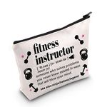 Fitness Instructor Gift Fitness Workout Zipper Makeup Toiletry Bags for Fitness Coach Bodybuilder Gift Fitness Lovers Gift Fitness Trainer Appreciation Gift (U-Fitness Instructor)