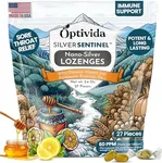 OPTIVIDA Health Original Natural Premium Nano-Silver Lozenges 60PPM,Oral Health, Supports Immune System, Fast-Acting Cough Drops with Lemon Oil, Organic Honey and Peppermint Oil (1 Pack)