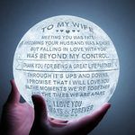 Engraved 3D Moon Lamp for Wife, 3D Print Moon Light with Stand & Remote&Touch Control, Personalized 3D Printing Moon Light Gift for Wife Mother's Day Christmas Valentine's Gift