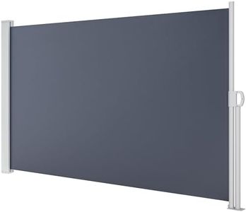 YITAHOME 118''X 63'' Retractable Side Awning Privacy Screen Privacy Fence Waterproof UV-Resistant Privacy Awning Outdoor for Garden, Deck, Patio, Pools, Balcony, Gray