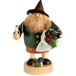 KWO Wood Gnome German Christmas Incense Smoker Handcrafted in Germany New