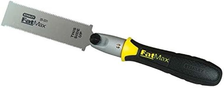 STANLEY FATMAX Mini sierra japonesa 120 mm, sierra de doble filo, hoja flexible y reafilable, mango bimaterial Cushiongrip, corte rápido y limpio, 0-20-331