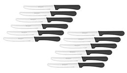 Cuisinox Steak Knife, Set of 12, Black