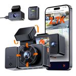 Vantrue E3 3 Channel Dash Cam Front and Rear Inside, 2.7K WiFi 3 Way Triple Car Camera 1944P+1080P+1080P with GPS Speed, STARVIS Night Vision, Voice Control, 24 Hours Parking Mode, Support 512GB Max