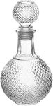 SHOBHANA ENTERPRISES Clear Glass European Style Round Decanter with Lid for Whisky, Wine, Beer, Scotch, Vodka, Bourbon, Liquor | Water and Juice Jug Pitcher Bottle (Big)