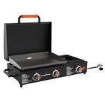 Blackstone 1860 On The Go Range top Combo with Hood & Handles Heavy Duty Flat Top BBQ Griddle Grill Station for Kitchen, Camping, Outdoor, Tailgating 22 inch Black