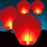 A Liittle Tree-20 Eco-Friendly Chinese Flying Sky Lanterns (Red)