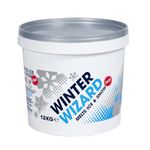 Winter Wizard Fast De-Icer Salt for Clearing Paths and Driveways of Ice and Snow Cleaner Than Grit - 12kg Tub