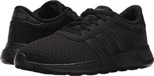 adidas Lite Racer Running Shoe, Black/Black/Grey, 8.5 M US