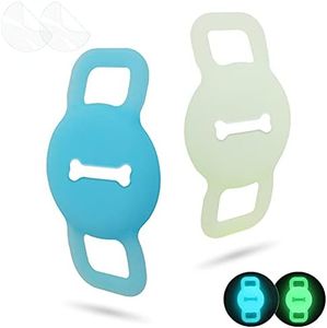 WHALEZON Airtag Cat Collar Holder, Small Air Tag Dog Collar Holder Compatible with Apple Tag, Anti-Lost Pet Tracker Case for Puppy Collars 3/8" 5/8"