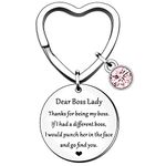 HULALA Funny Thank You Boss Lady Gifts Keyring Keychain Women Thanks For Being My Boss Key Rings For Boss Day Birthday